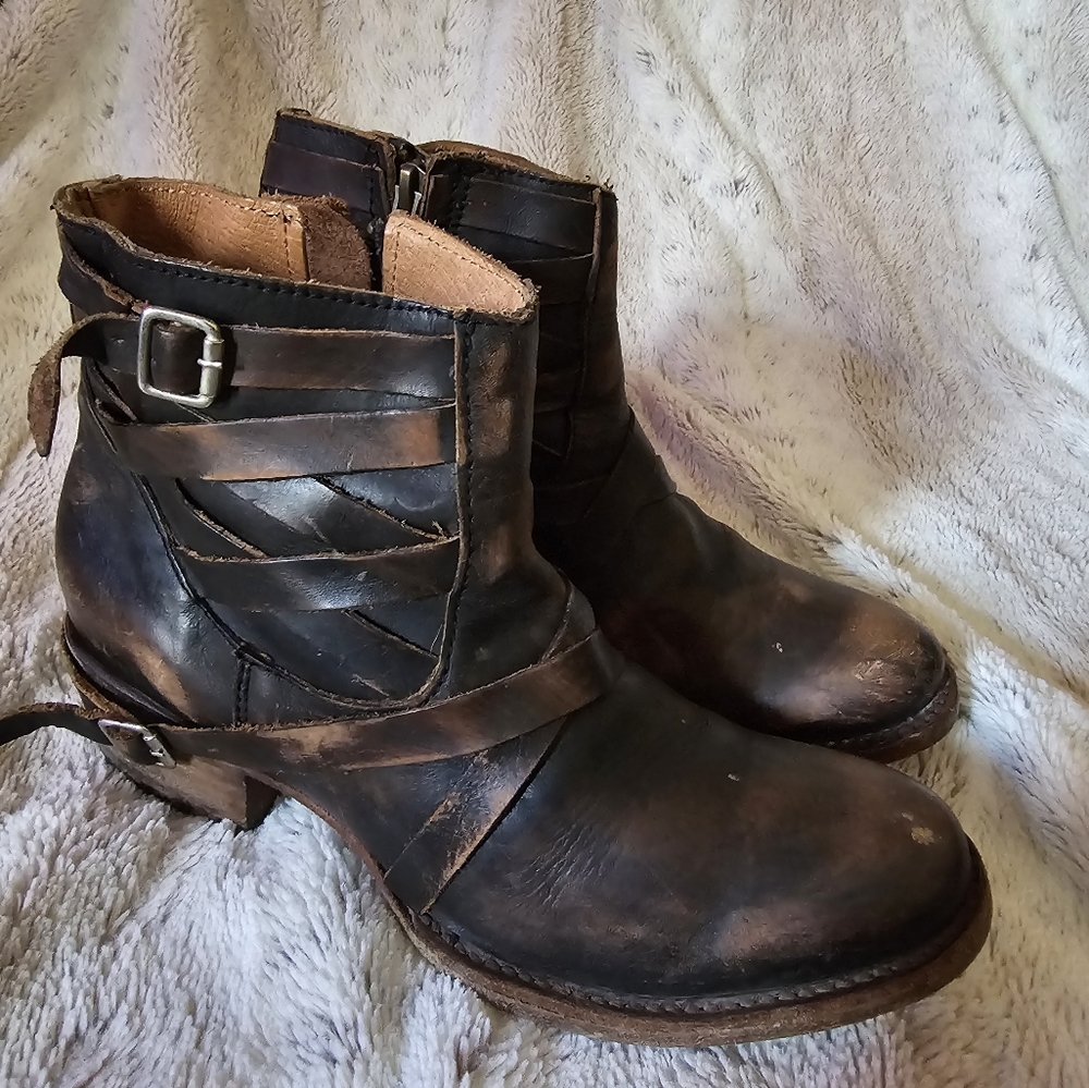 Freebird by Steven Black and Brown Ankle Boots
